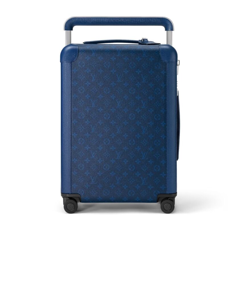 Travel Set: Louis Vuitton Horizon 55 Suitcase + Chanel 24S Denim Blue Hobo Bag + Dior Club M2U + Chanel Cap