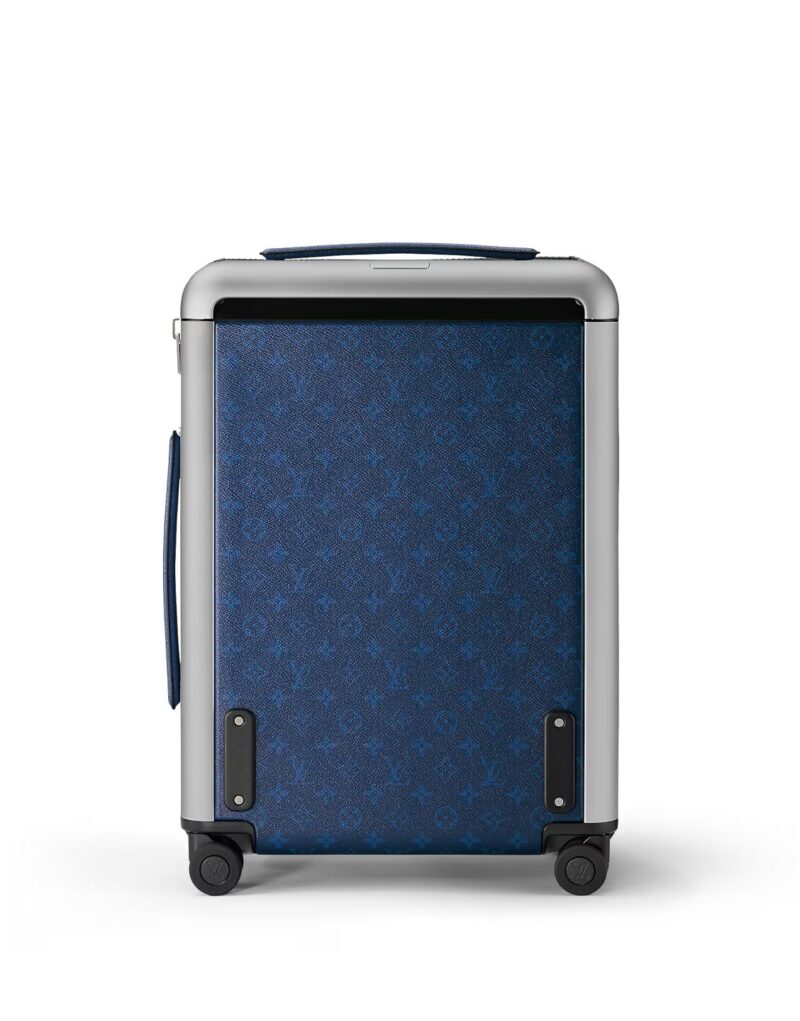 Travel Set: Louis Vuitton Horizon 55 Suitcase + Chanel 24S Denim Blue Hobo Bag + Dior Club M2U + Chanel Cap