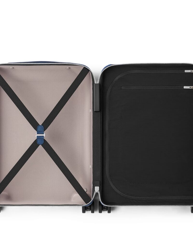 Travel Set: Louis Vuitton Horizon 55 Suitcase + Chanel 24S Denim Blue Hobo Bag + Dior Club M2U + Chanel Cap