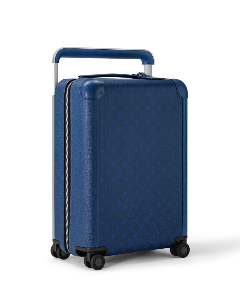 Travel Set: Louis Vuitton Horizon 55 Suitcase + Chanel 24S Denim Blue Hobo Bag + Dior Club M2U + Chanel Cap