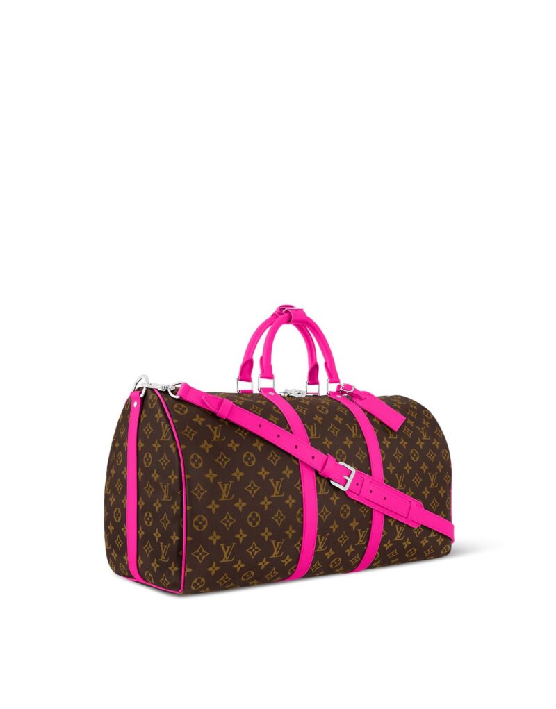 Travel Set: Louis Vuitton Horizon 55 Suitcase + Louis Vuitton Keepall Bandoulière 50 Bag + Louis Vuitton Passport Cover Wallet + LV Chain Round Sunglasses