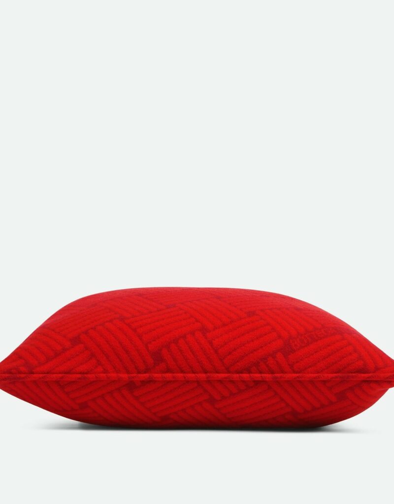Bottega Veneta Cashmere Cushion With Intreccio Motif Red 798327V4KA06112