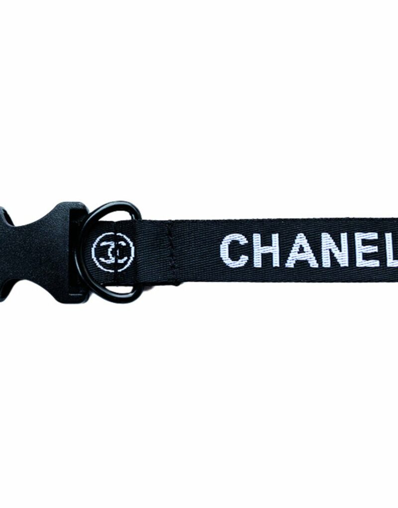 Chanel Collar And Leash Black For Pet