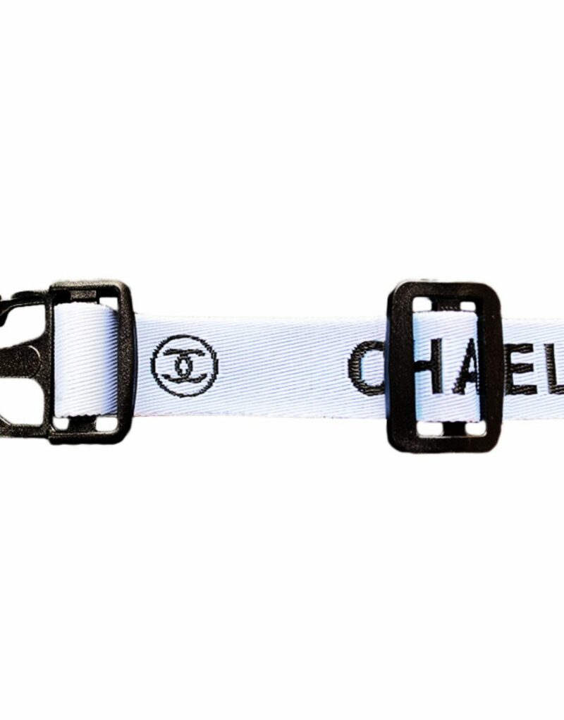Chanel Collar And Leash White For Pet