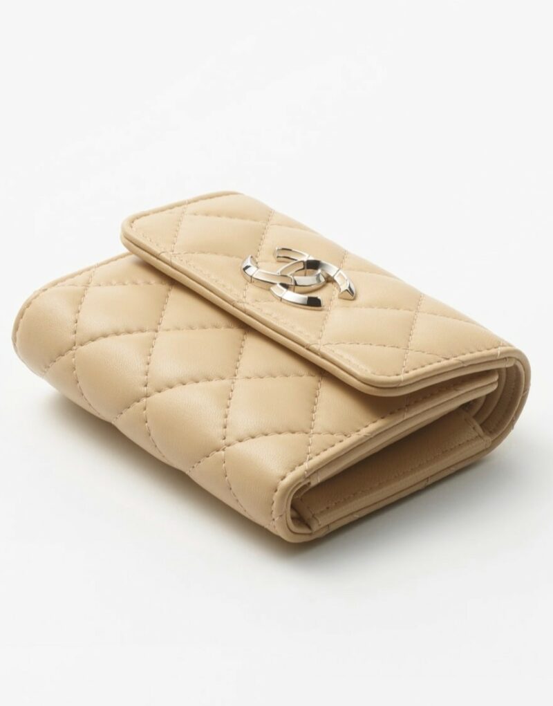 Chanel Small Flap Wallet Beige For Women 4.1in/10.6cm AP4192 B17694 NZG75