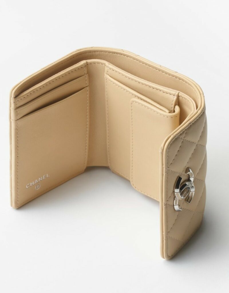 Chanel Small Flap Wallet Beige For Women 4.1in/10.6cm AP4192 B17694 NZG75