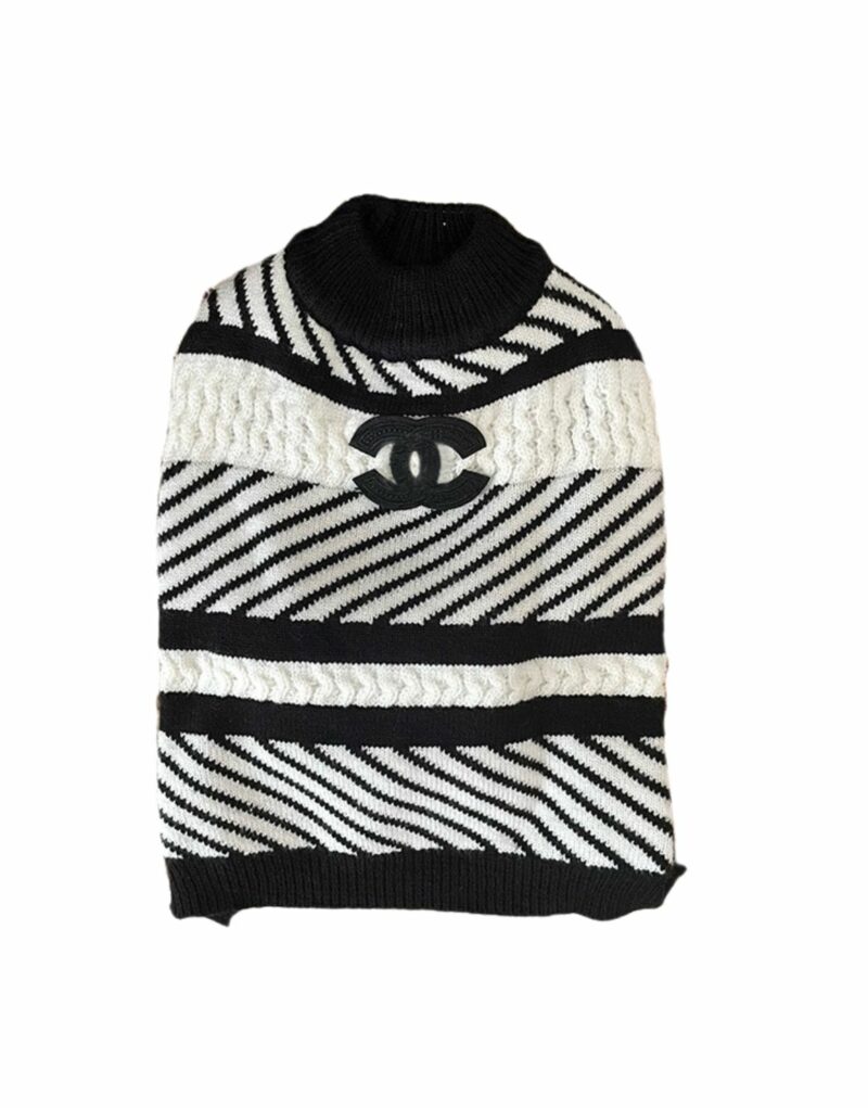 Chanel Sweater Black/White For Pet