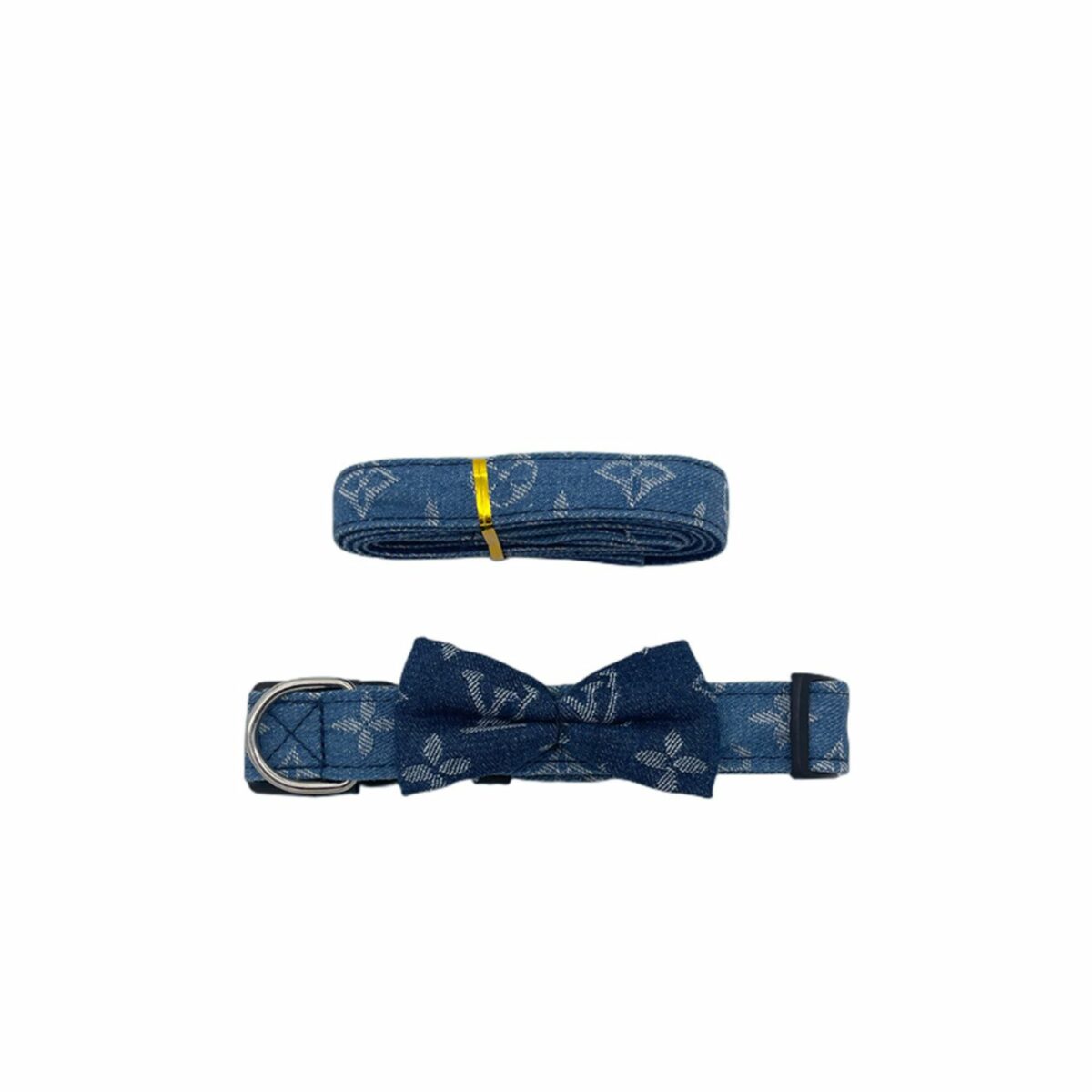Louis Vuitton Collar And Leash Denim For Pet