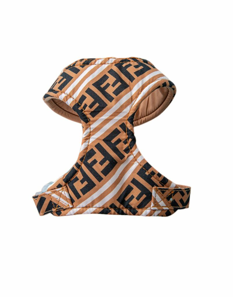 Fendi Harness And Leash Brown For Pet