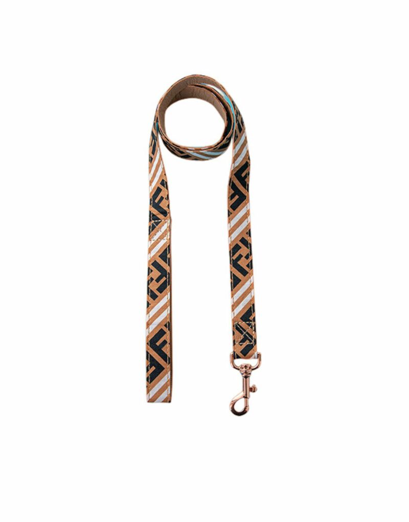 Fendi Harness And Leash Brown For Pet