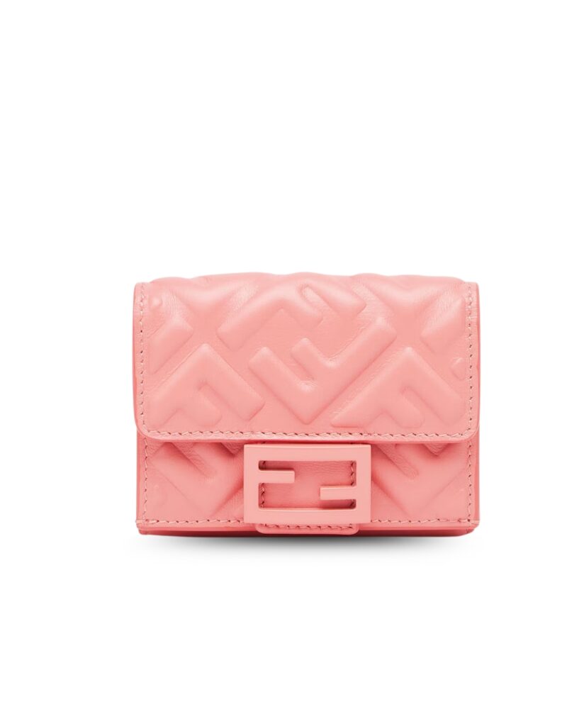 Fendi Baguette Micro Trifold Pink For Women 3.7in/9.5cm 8M0395AQESF1PJ7