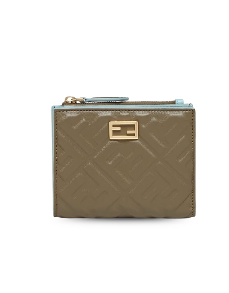 Fendi Slim Baguette Wallet Small Green For Women 4.5in/11.5cm 8M0506AT00F1PQH