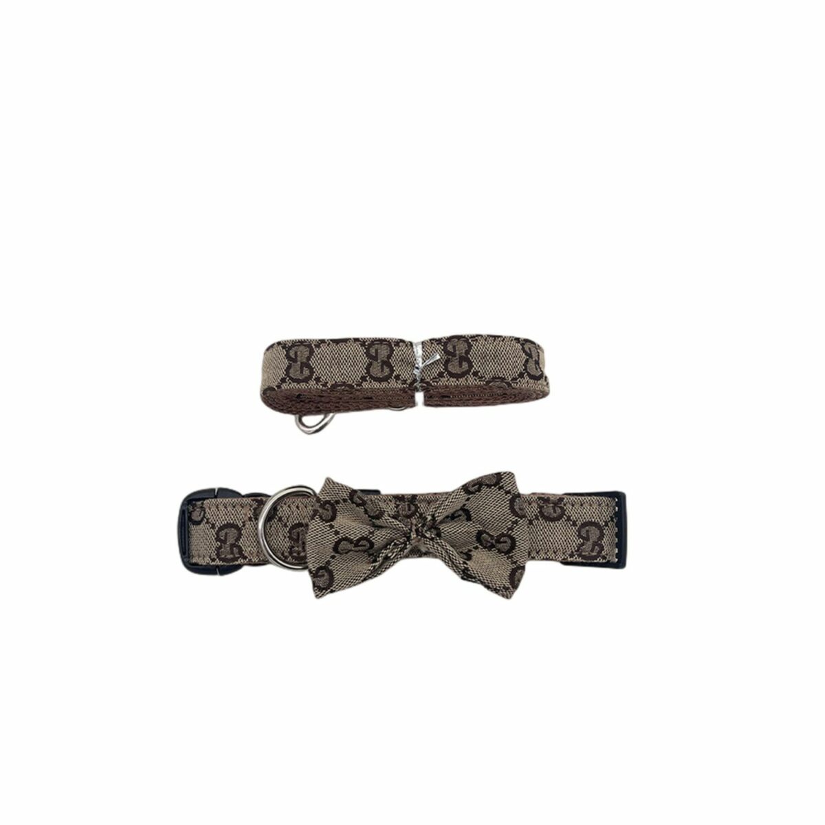 Gucci Collar And Leash With Bow Tie For Pet