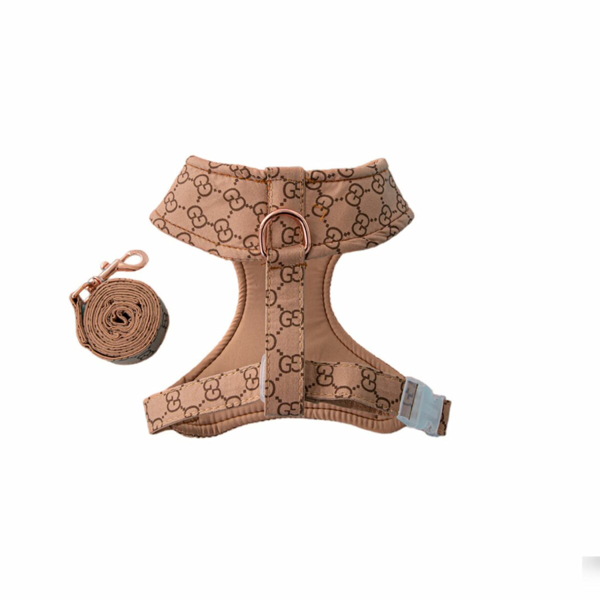 Gucci Harness And Leash Brown For Pet