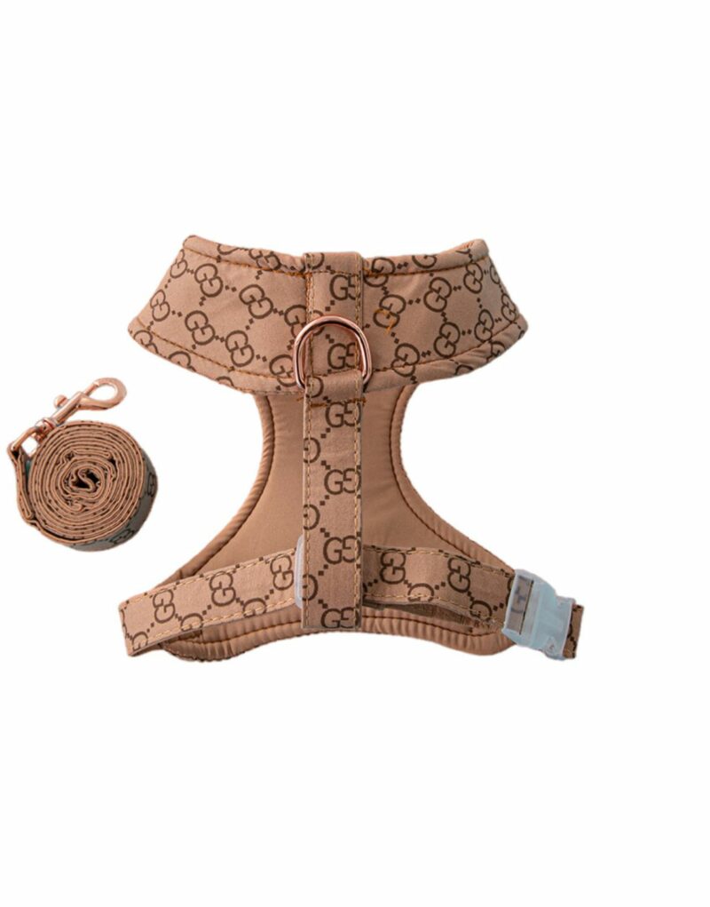 Gucci Harness And Leash Brown For Pet