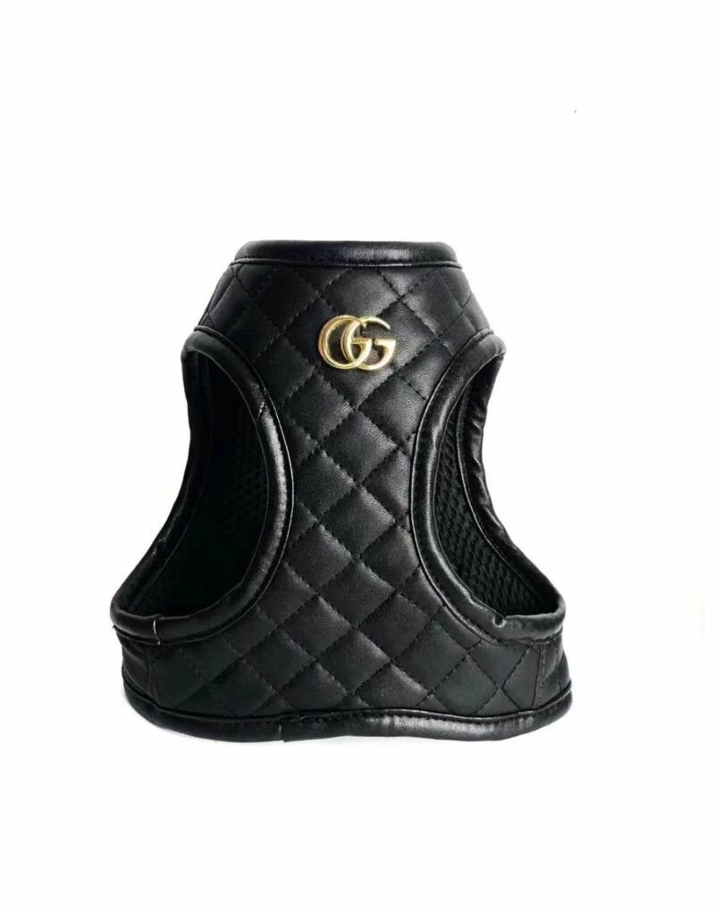 Gucci Harness And Leash Black For Pet