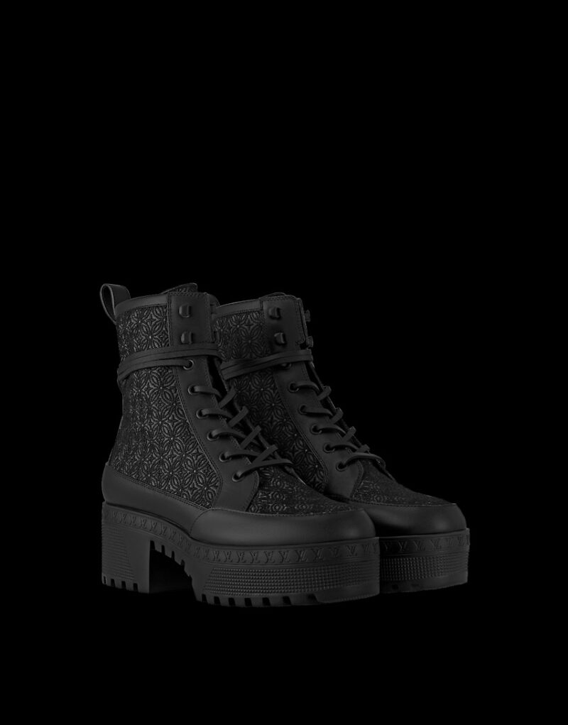 Louis Vuitton Laureate Platform Desert Boot Black For Women 1ACKFN
