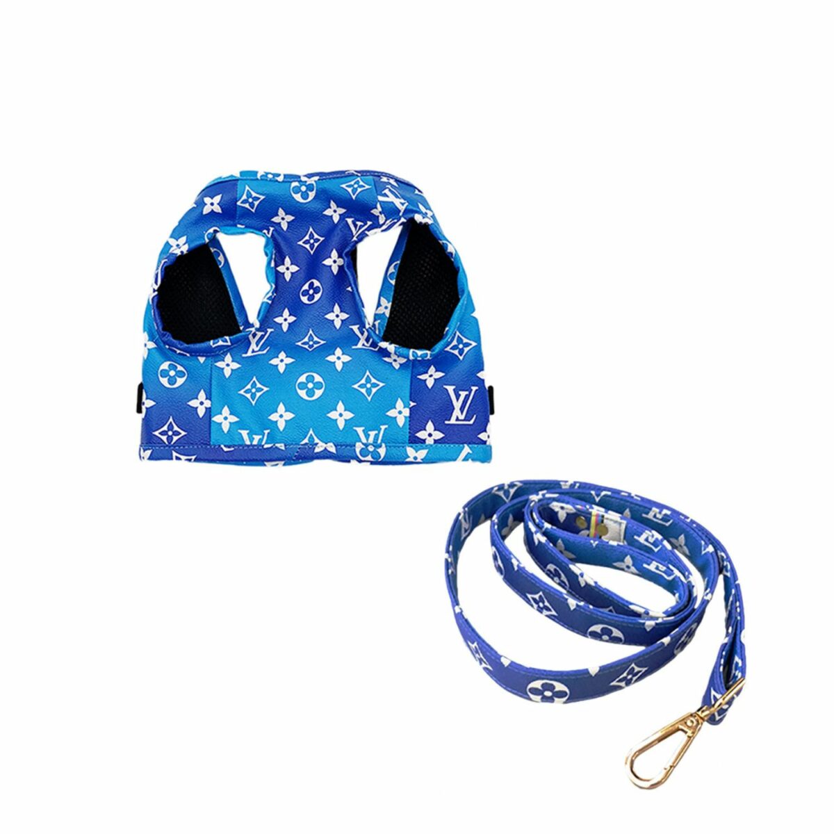 Louis Vuitton Harness And Leash Blue Monogram For Pet