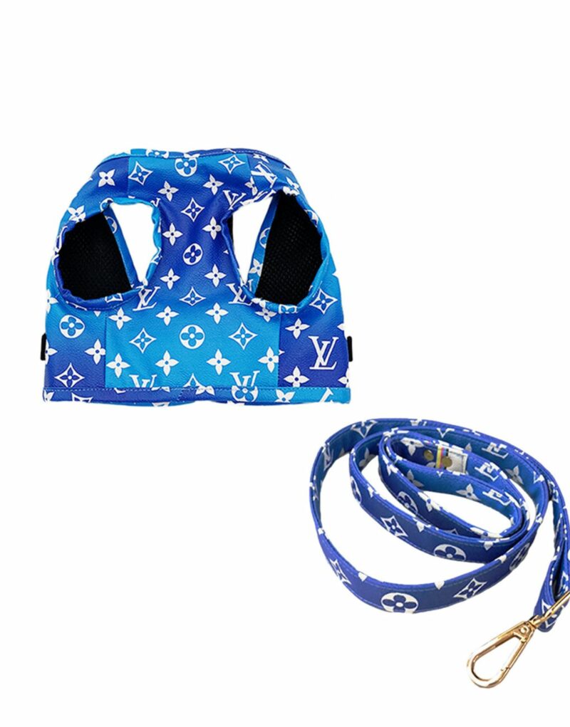 Louis Vuitton Harness And Leash Blue Monogram For Pet