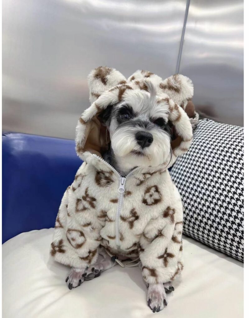 Louis Vuitton Hoodies With Ears Beige For Pet