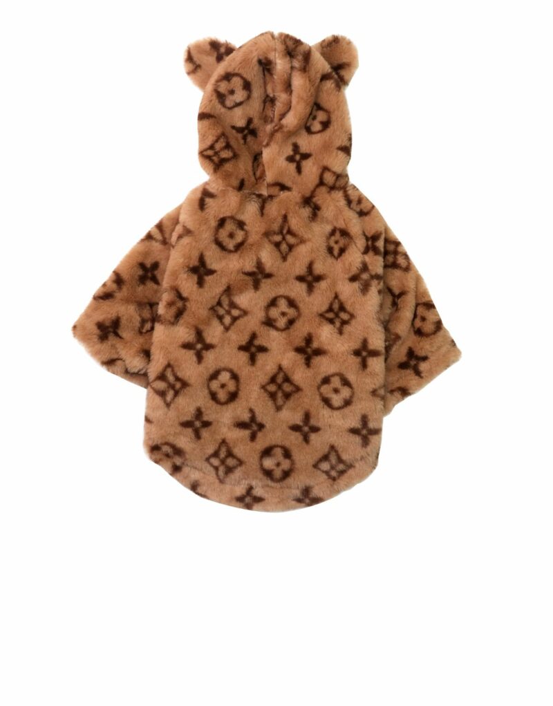 Louis Vuitton Hoodies With Ears Brown For Pet