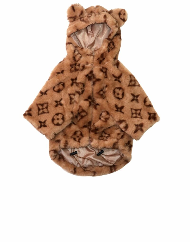Louis Vuitton Hoodies With Ears Brown For Pet