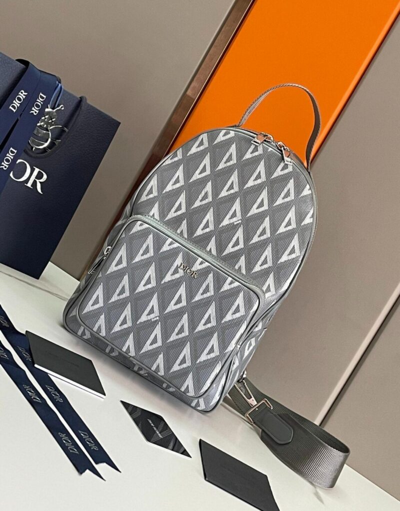 Dior Mini Rider Sling Bag Grey For Men 12.5 in/32 cm 1ESBO038CDP_H42E