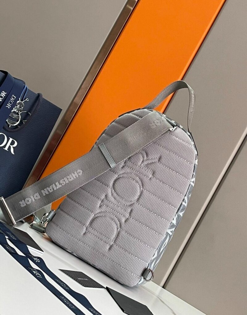 Dior Mini Rider Sling Bag Grey For Men 12.5 in/32 cm 1ESBO038CDP_H42E
