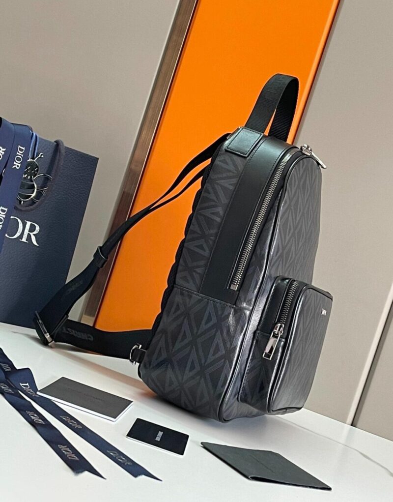 Dior Mini Rider Sling Bag Black For Men 12.5 in/32 cm 1ESBO038CDP_H42E