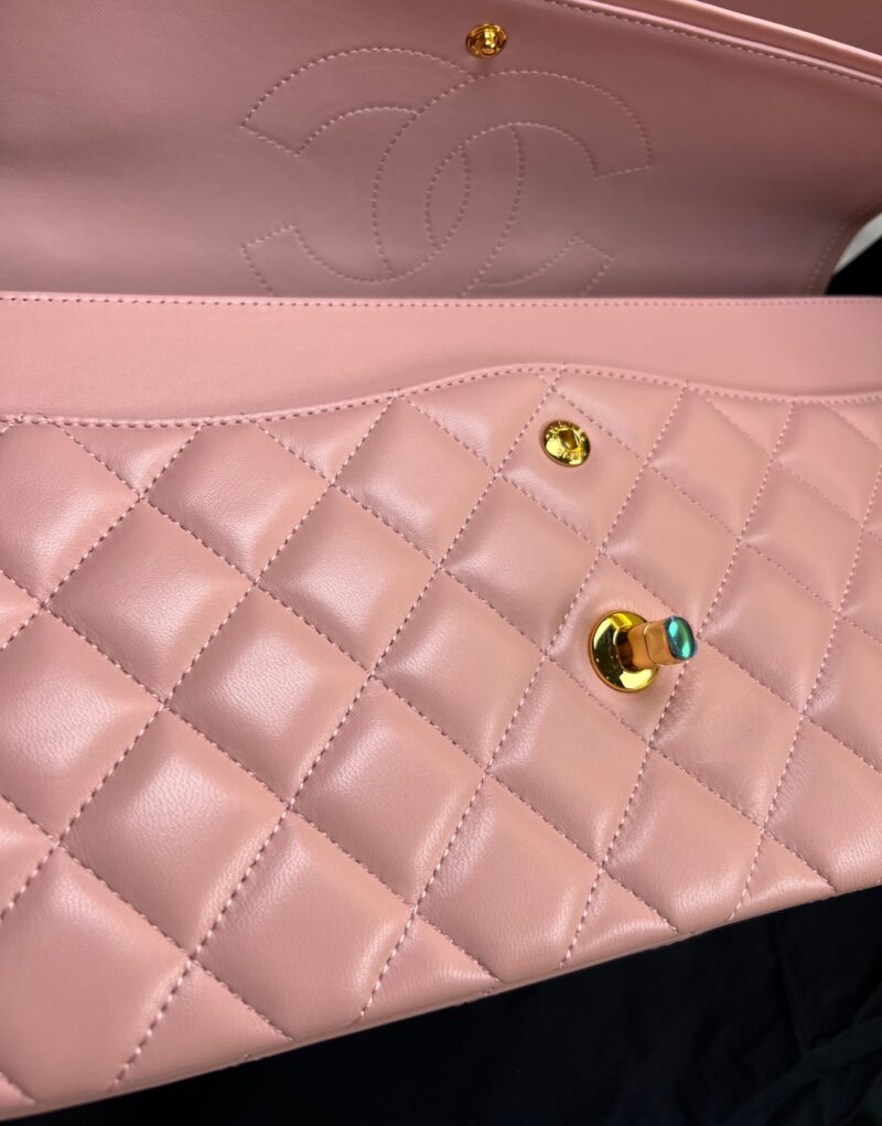 [True-to-ORIGINAL] Chanel Large Classic Handbag Light Pink For Women 30cm/11.7in A58600 Y04059 NW780