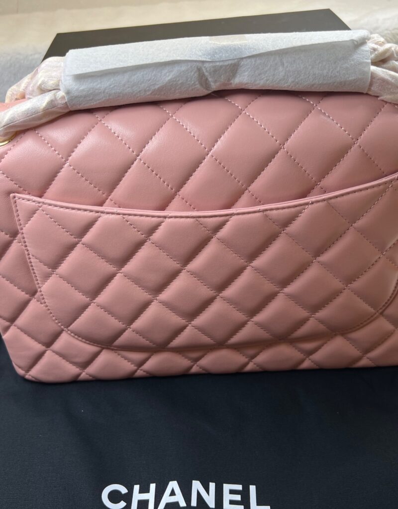 [True-to-ORIGINAL] Chanel Large Classic Handbag Light Pink For Women 30cm/11.7in A58600 Y04059 NW780