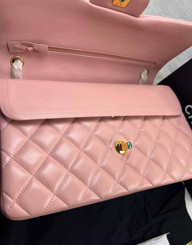 [True-to-ORIGINAL] Chanel Large Classic Handbag Light Pink For Women 30cm/11.7in A58600 Y04059 NW780