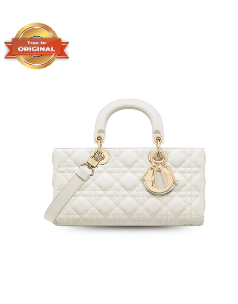 [True-to-ORIGINAL] Christian Dior Lady D-Joy Bag White For Women 10.2in/26cm