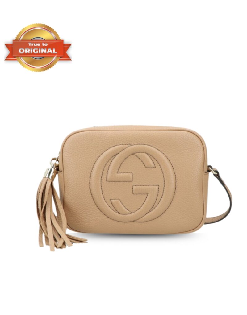 [True-to-ORIGINAL] Gucci Soho Small Disco Bag Beige For Women 8in/21cm GG 308364