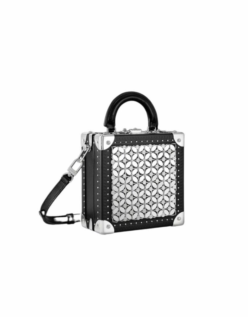 Louis Vuitton Mini Square Trunk LV Flower Silver For Women 17cm/6.7in - M12253