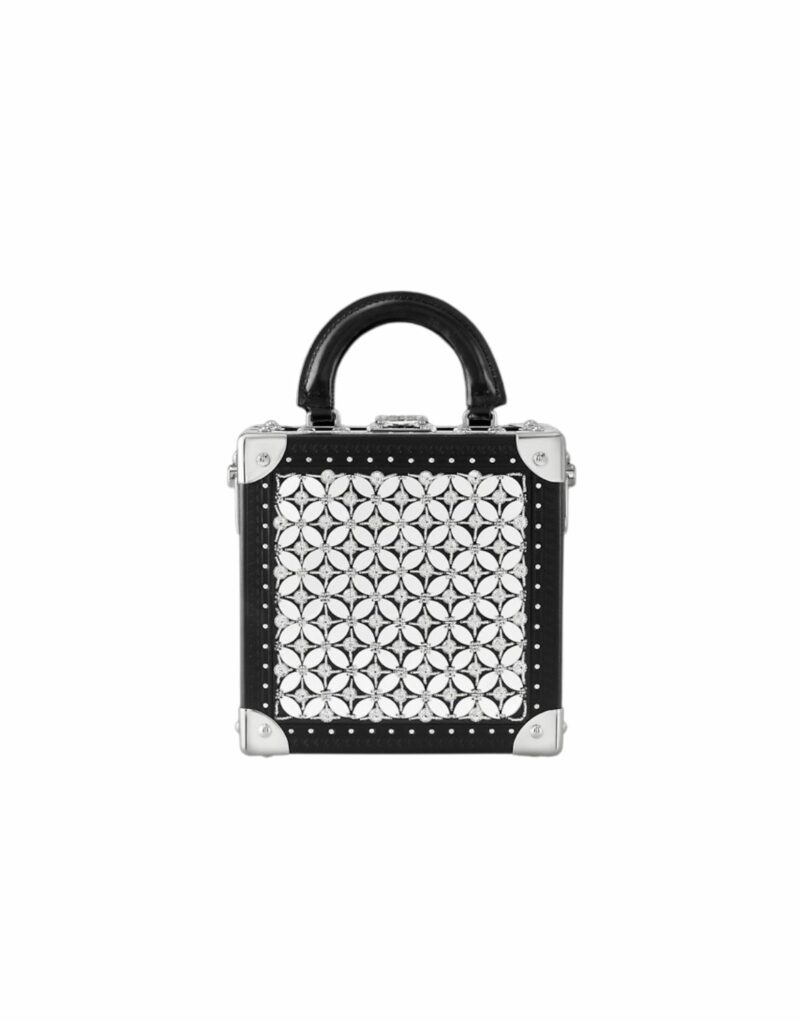Louis Vuitton Mini Square Trunk LV Flower Silver For Women 17cm/6.7in - M12253