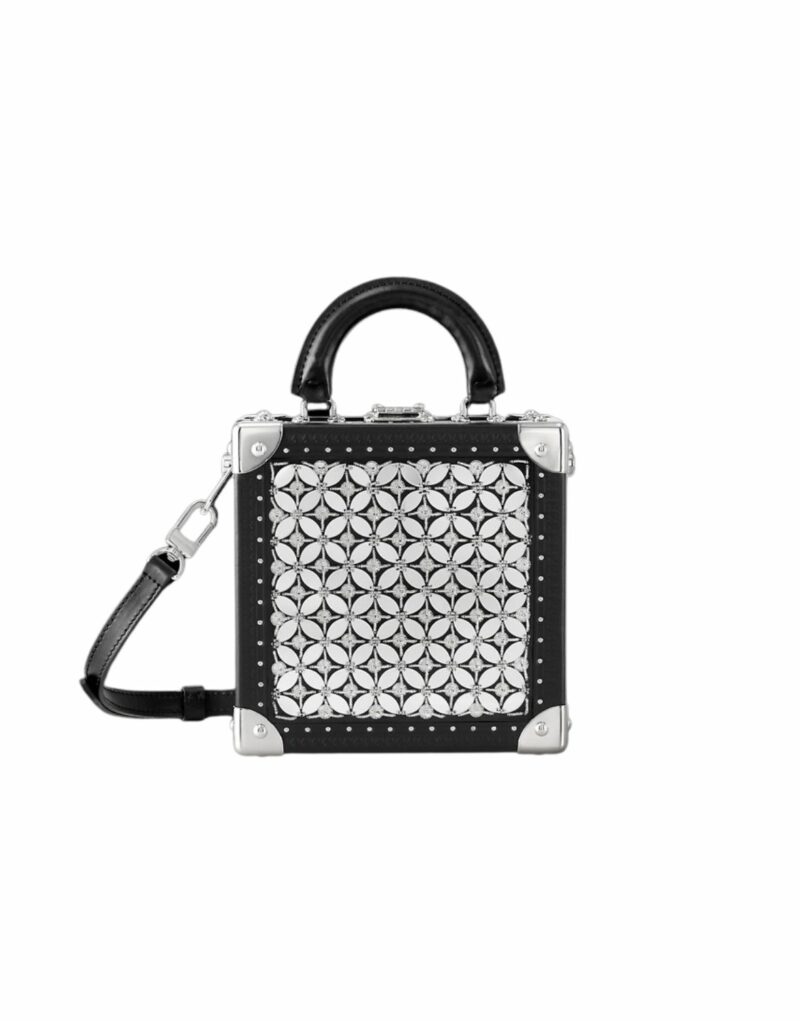 Louis Vuitton Mini Square Trunk LV Flower Silver For Women 17cm/6.7in - M12253