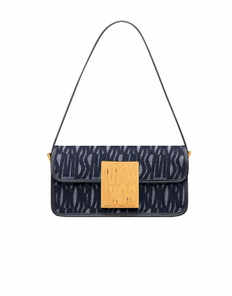 Miss Dior Flap Bag Blue Denim For Women 22cm/8.5in - M2610UDXR_M49E