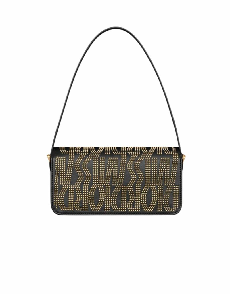 Miss Dior Flap Bag Black With Gold - Finish Studs For Women 22cm/8.5in - M2610UBTT_M900