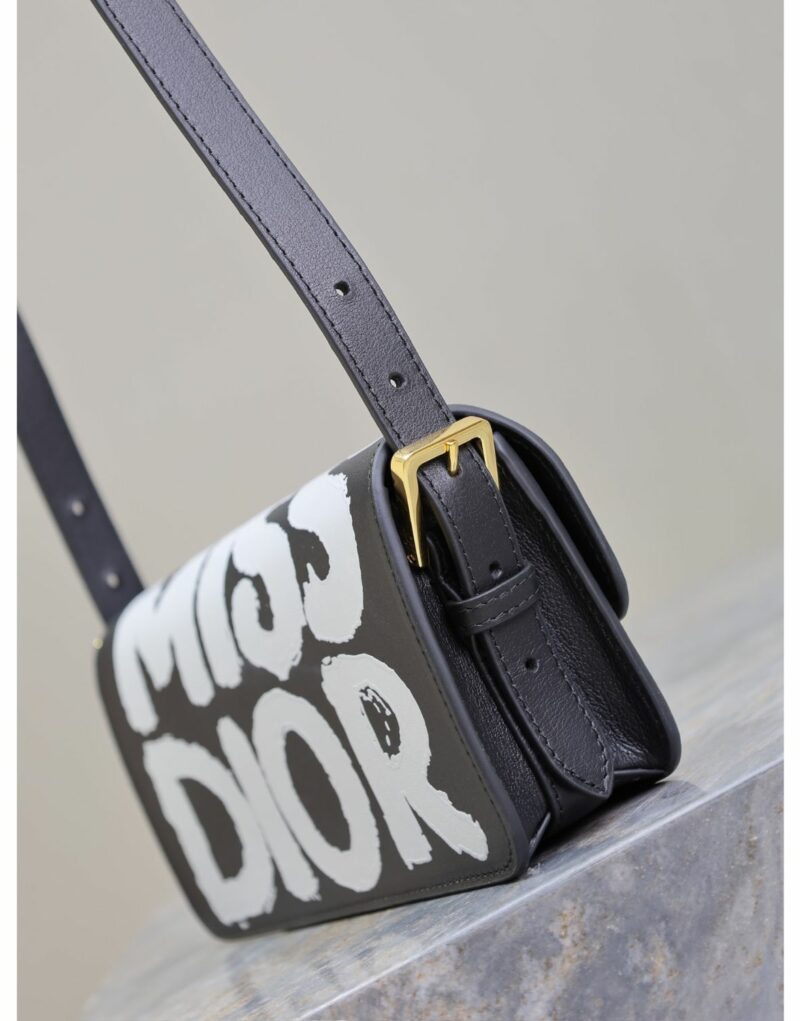 Miss Dior Flap Bag Black & White For Women 22cm/8.5in  - M2610UZCJ_M911
