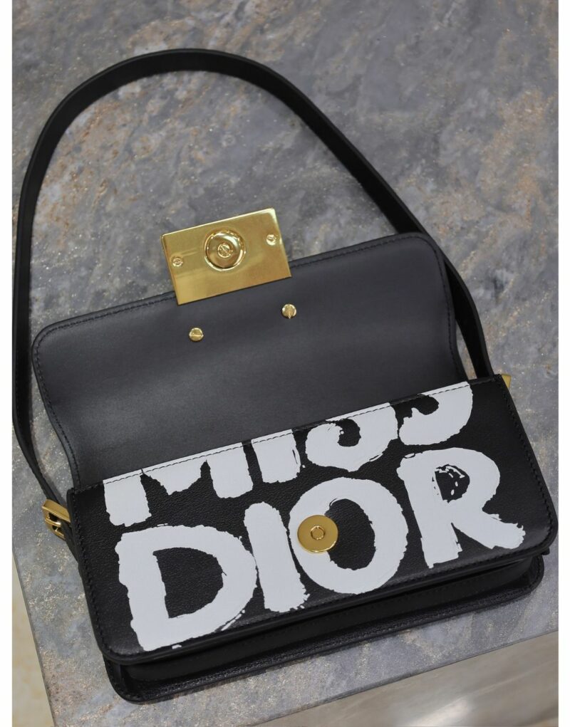 Miss Dior Flap Bag Black & White For Women 22cm/8.5in  - M2610UZCJ_M911