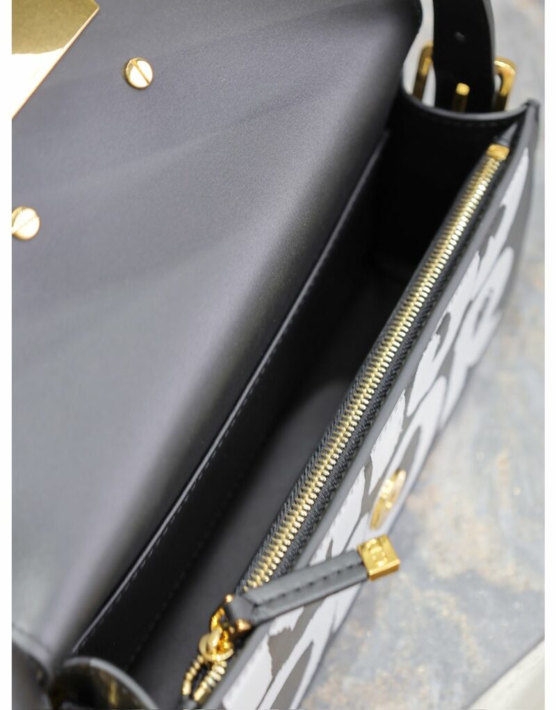 Miss Dior Flap Bag Black & White For Women 22cm/8.5in  - M2610UZCJ_M911