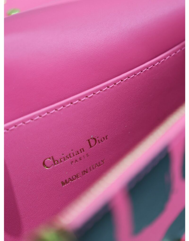 Miss Dior Flap Bag Fuchsia and Black For Women 22cm/8.5in  - M2610UZCJ_M929