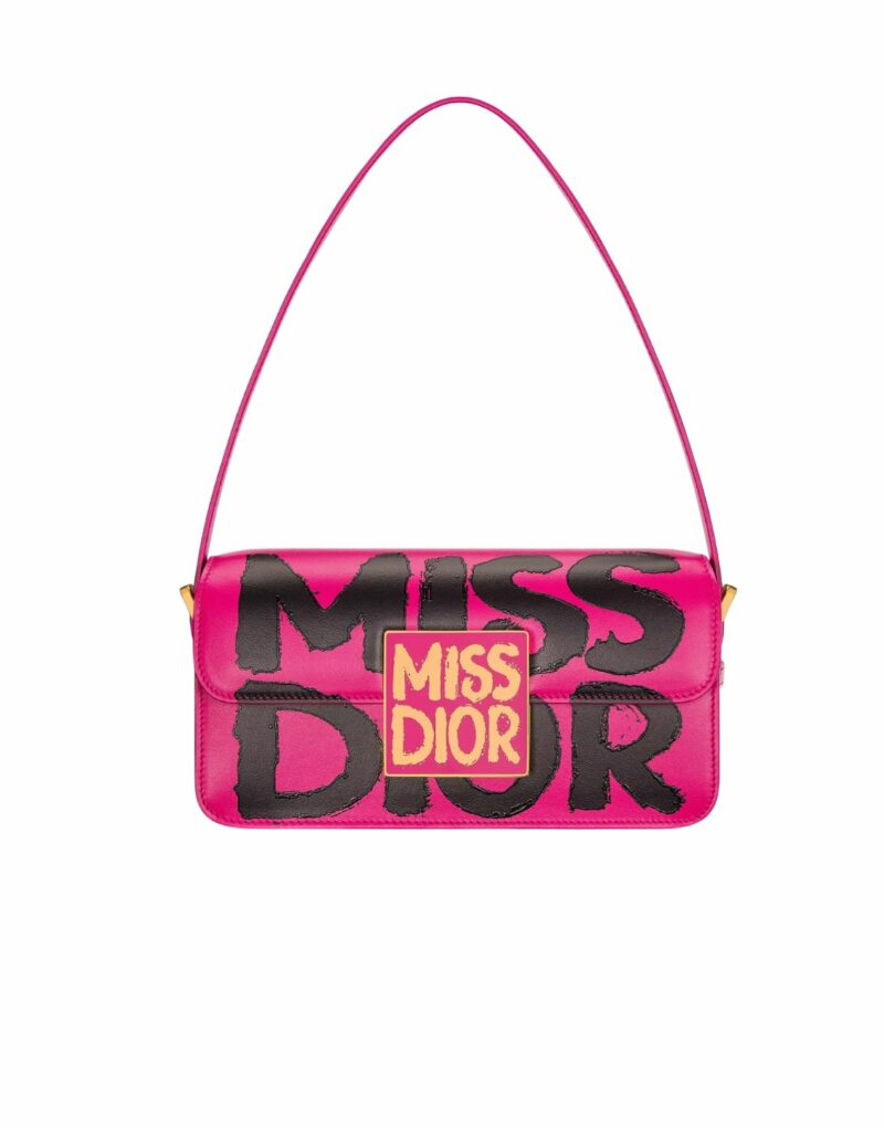 Miss Dior Flap Bag Fuchsia and Black For Women 22cm/8.5in  - M2610UZCJ_M929