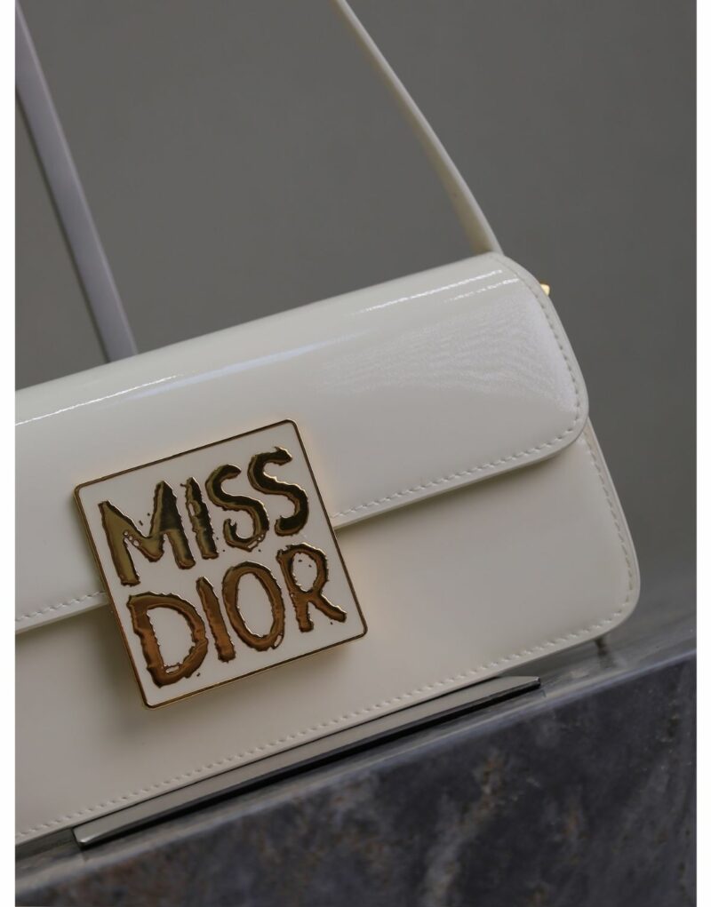 Miss Dior Flap Bag White For Women 22cm/8.5in