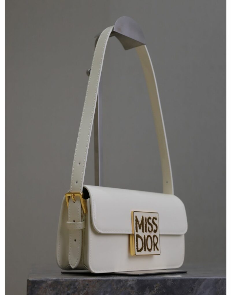 Miss Dior Flap Bag White For Women 22cm/8.5in