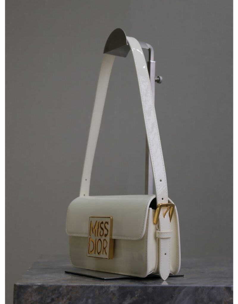 Miss Dior Flap Bag White For Women 22cm/8.5in