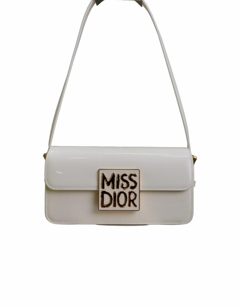 Miss Dior Flap Bag White For Women 22cm/8.5in