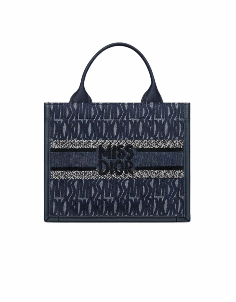 Dior Small Book Tote Bag Blue Denim For Women 36.5cm/14.5in - M1325CZCH_M49E