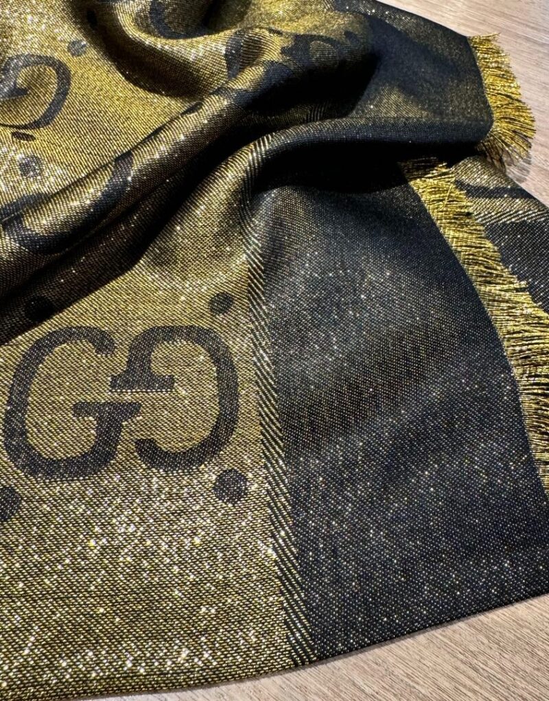 Gucci GG Jacquard Scarf Green 140cm/55in For Women